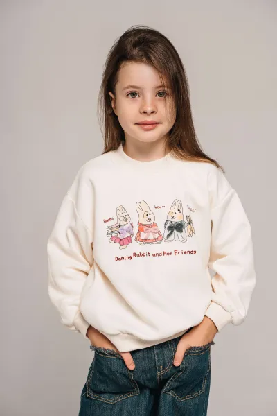 Свитшот зайчики с бантами